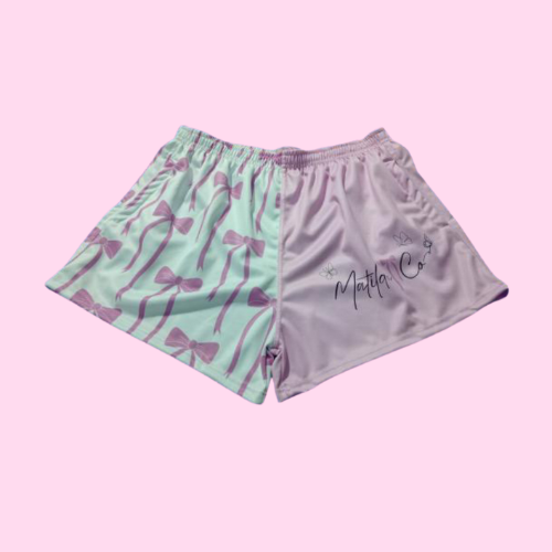 Pink Bow Footy Shorts