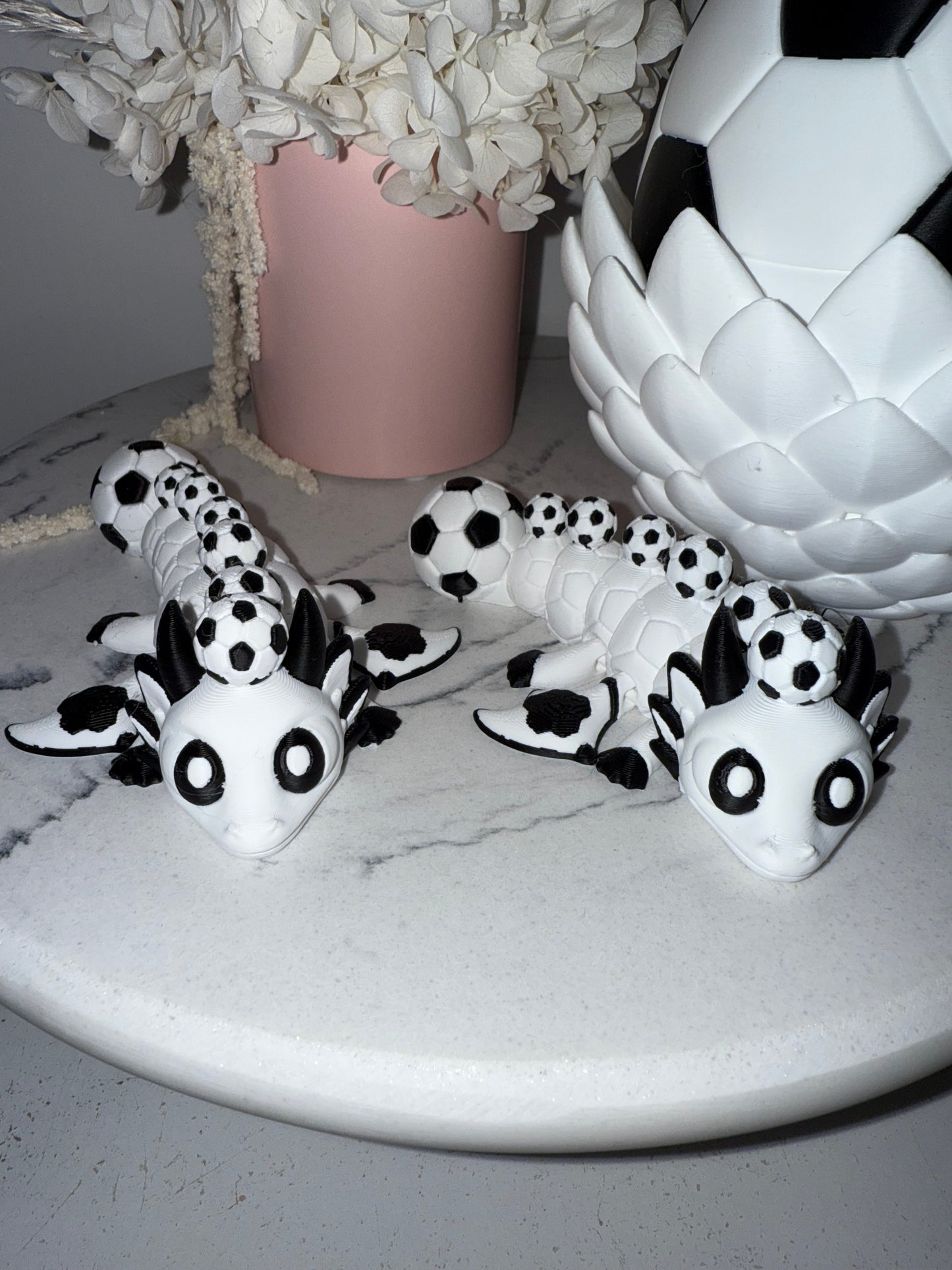 Soccer Ball egg with 2 Dragons