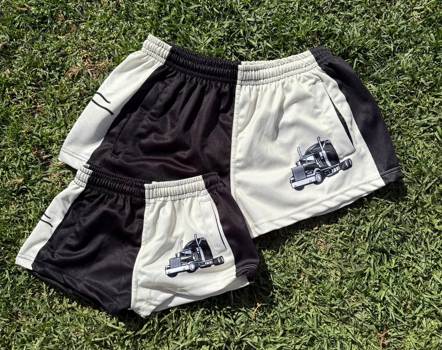Black Truck Footy Shorts
