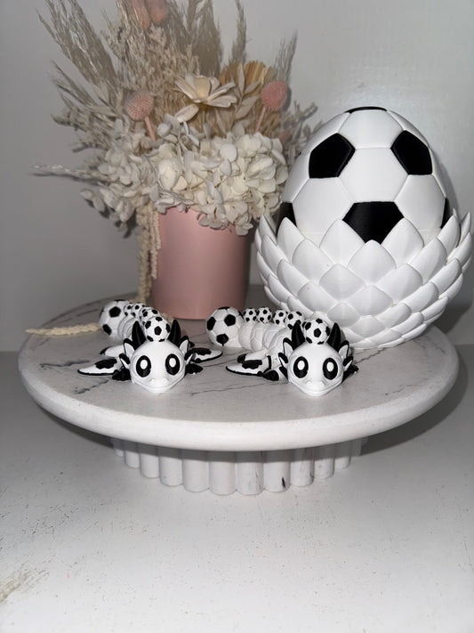 Soccer Ball egg with 2 Dragons