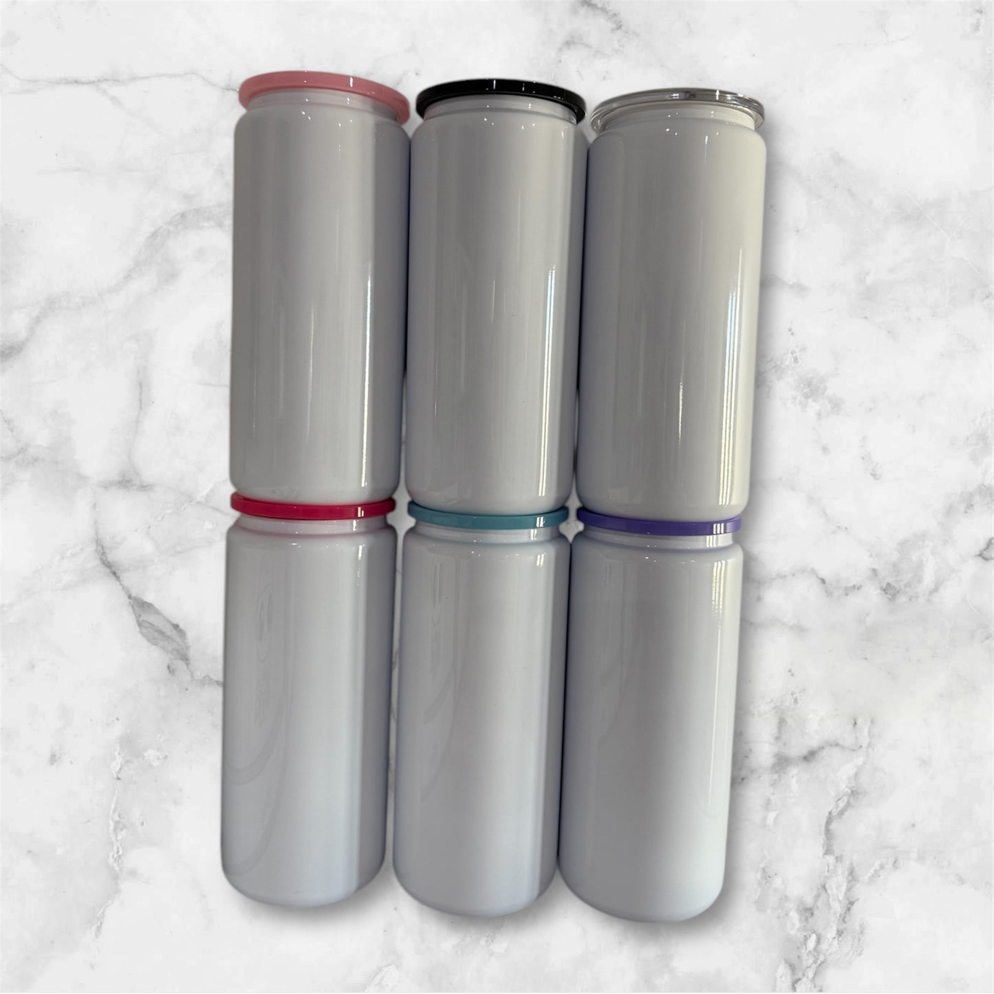 Blank 16oz sublimation Tumbler coloured lid