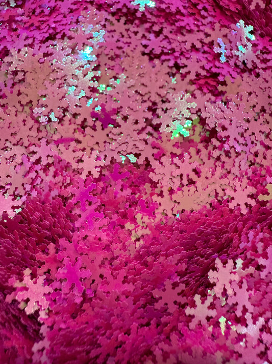 Pink Snowflake Glitter