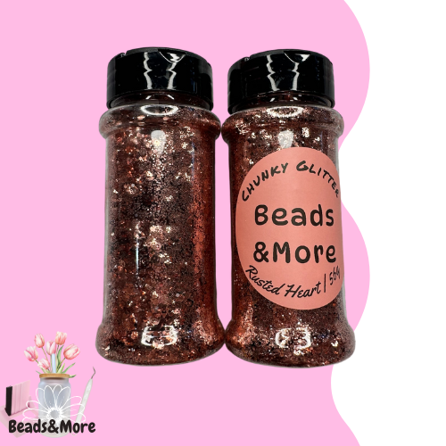 Rusted Heart Chunky Glitter