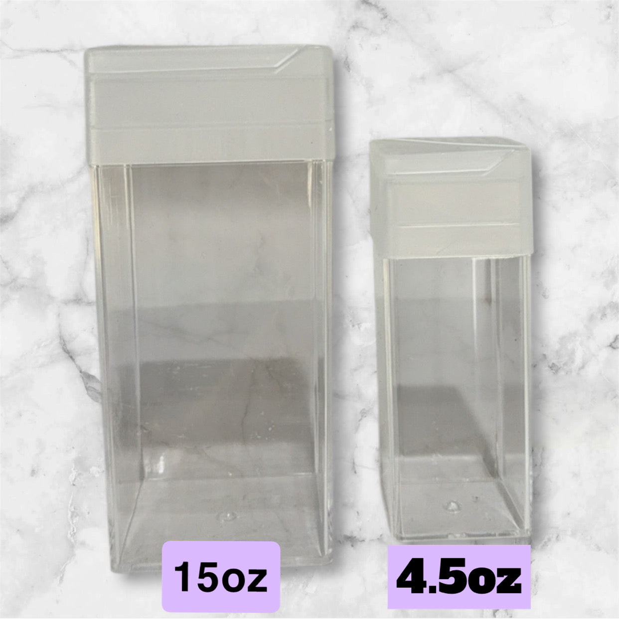 Empty Square Glitter Shakers