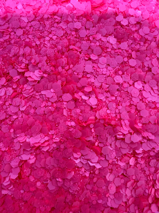 Pink Flamingo Chunky Glitter
