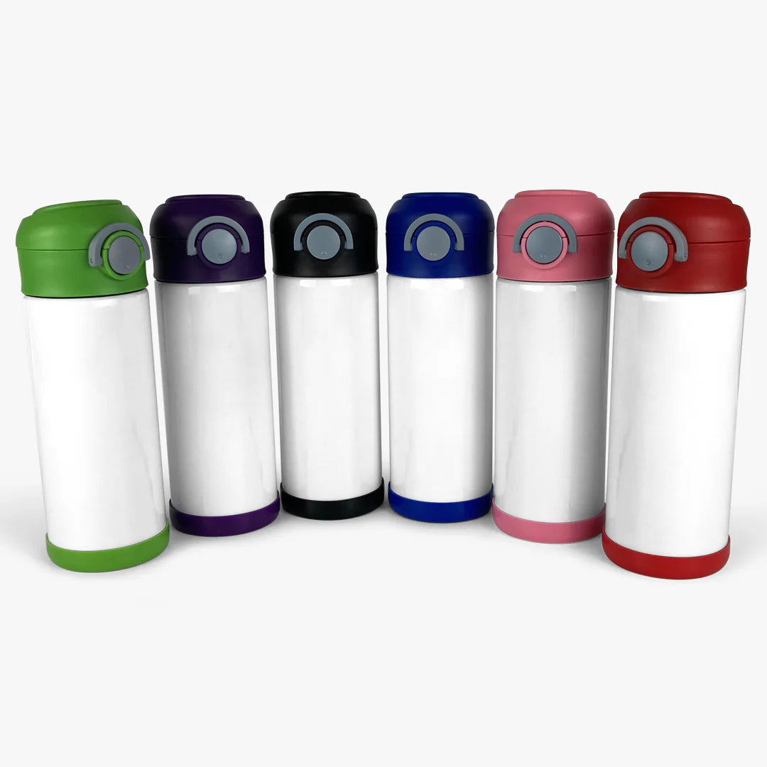 12oz Sublimation Drink Bottle with flip lid