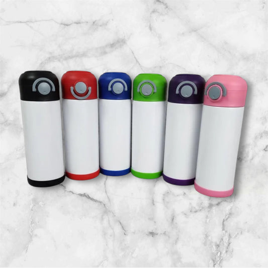 Blank 12oz Kids sublimation flip lid bottle