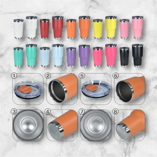 Blank 20oz/30oz powder coated coffee tumbler